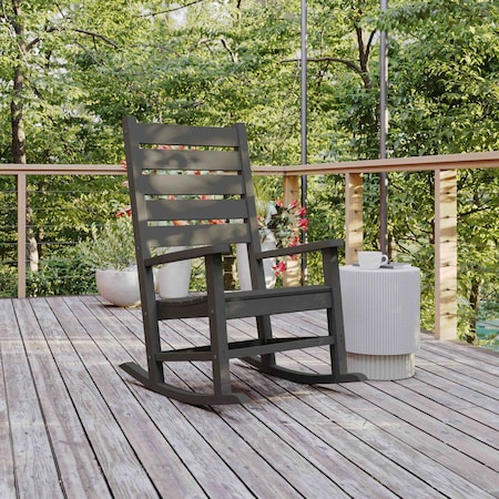 Gray All-Weather Classic Outdoor Rocking Chair